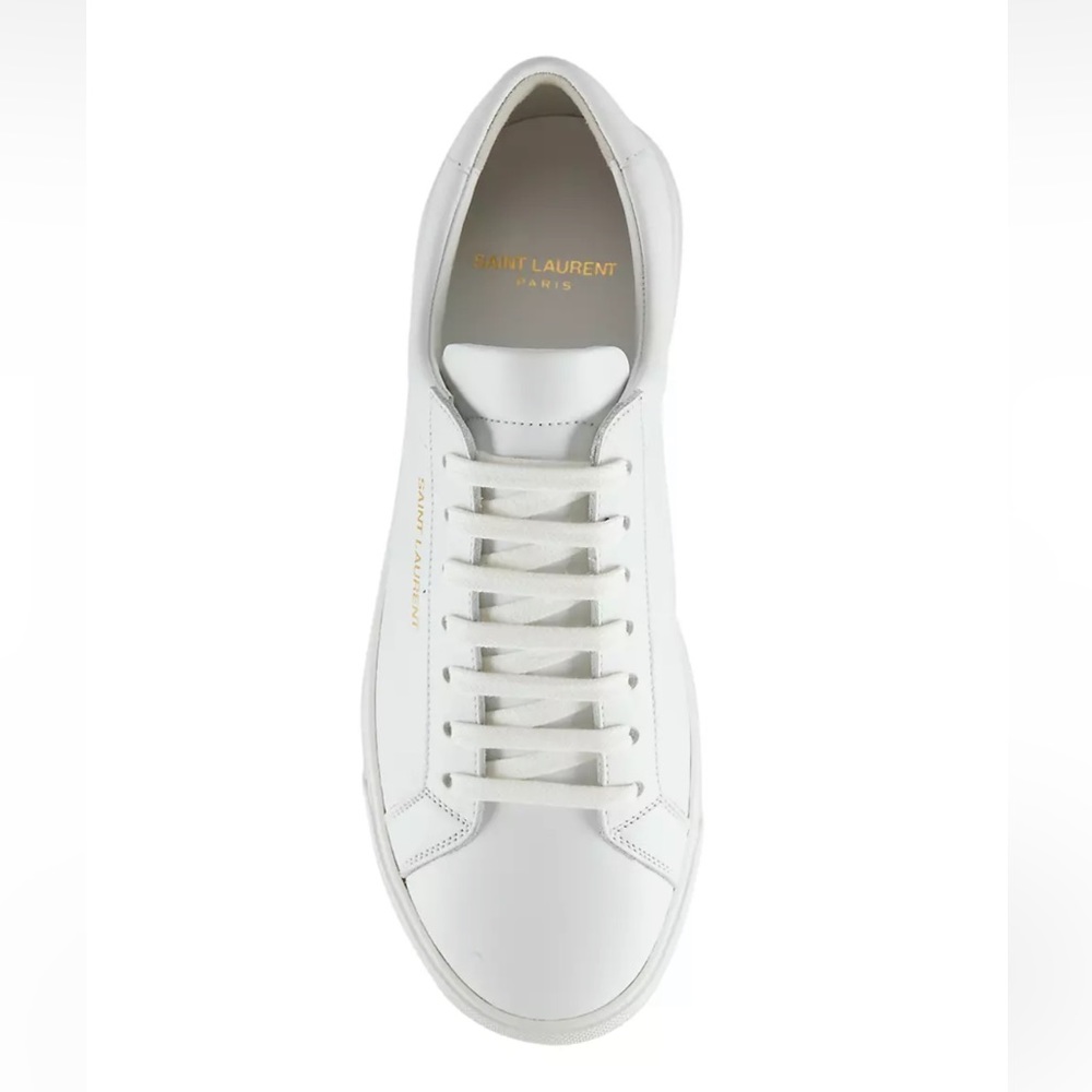 Saint Laurent Andy Logo Low-Top Sneakers Size 38 - Picture 2 of 6